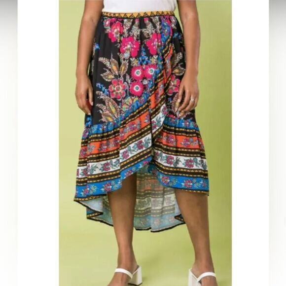 Flying Tomato Dresses & Skirts - New Women’s Flying Tomato Plus Size Black Floral Skirt Maxi 1X 2X 3X